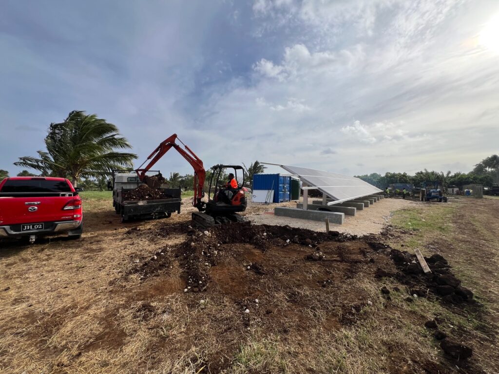 Solar PV panel field installation for solar desalination system